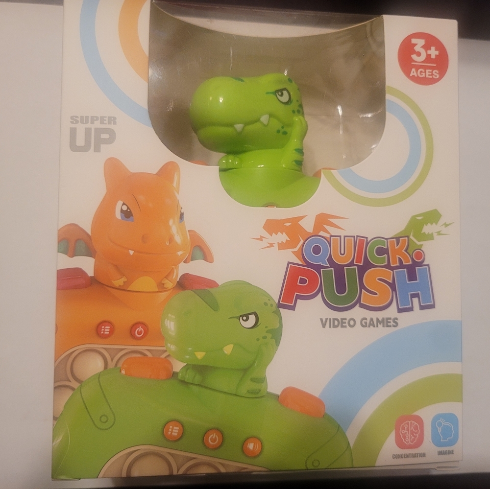 Green T -Rex Push Pop Game, Sensory Toy, Memory Game